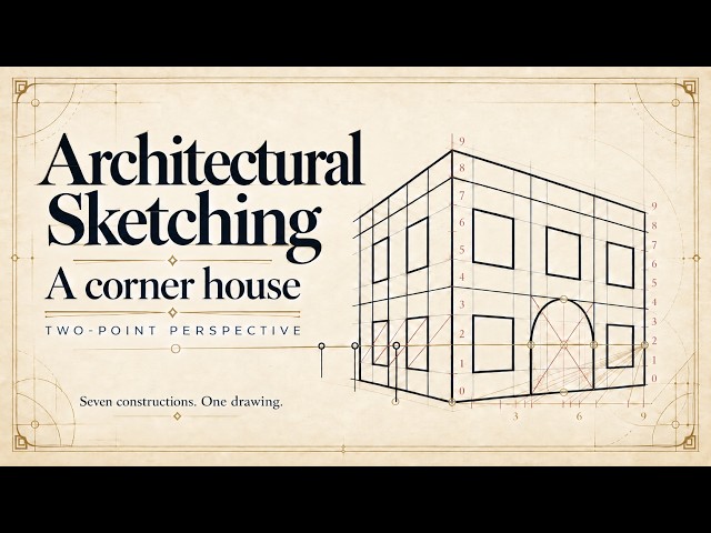 How to Draw a Corner House in Two-Point Perspective: 7 Architect's Constructions