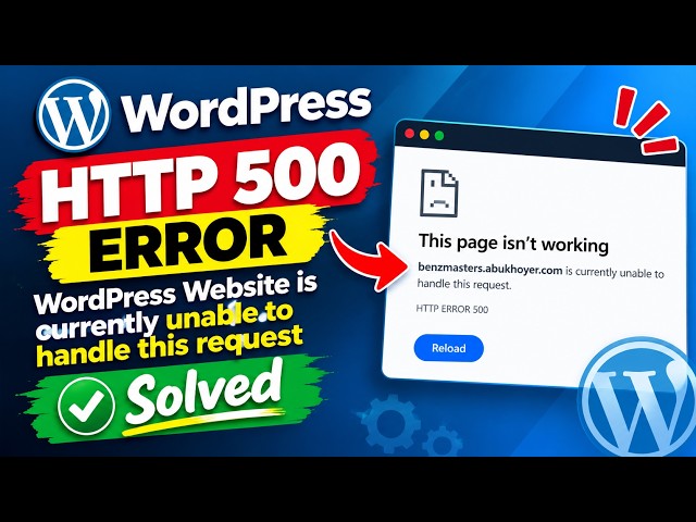 http 500 error WordPress Website is currently unable to handle this request Solved.