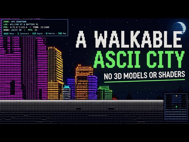 I Built a 3D City Using Pure ASCII Text