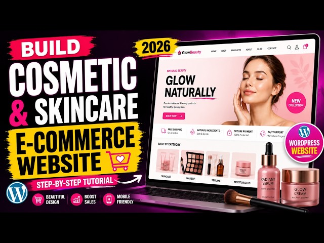 Build a Cosmetic & Skincare Ecommerce WordPress Website 2026. Beauty & Makeup Ecommerce Tutorial🔥🔥