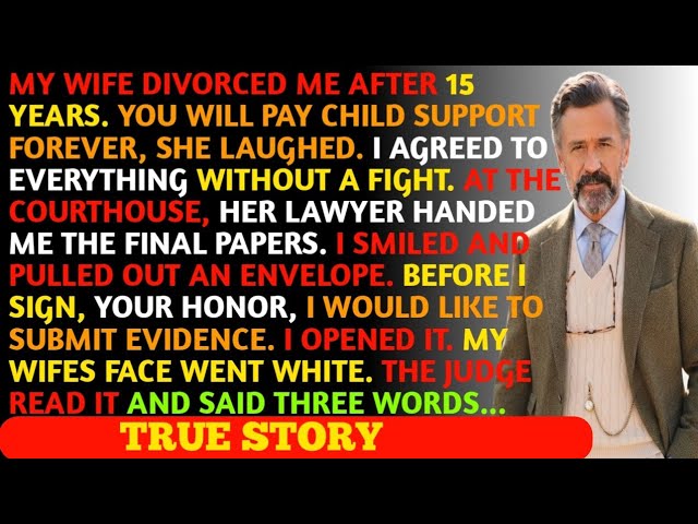 Wife Divorced Me After 15 Years & Laughed At Child Support.The Evidence In Court Made Her Face White
