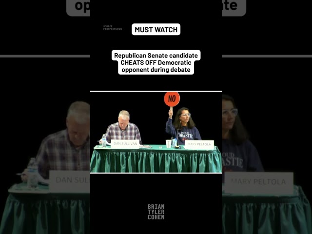 Republican Senate candidate CHEATS OFF Democratic opponent during debate