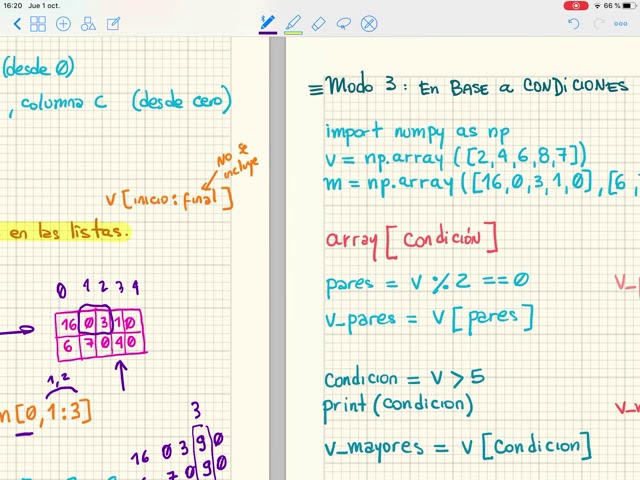 07 El subsetting en los Arrays de Numpy (Python)