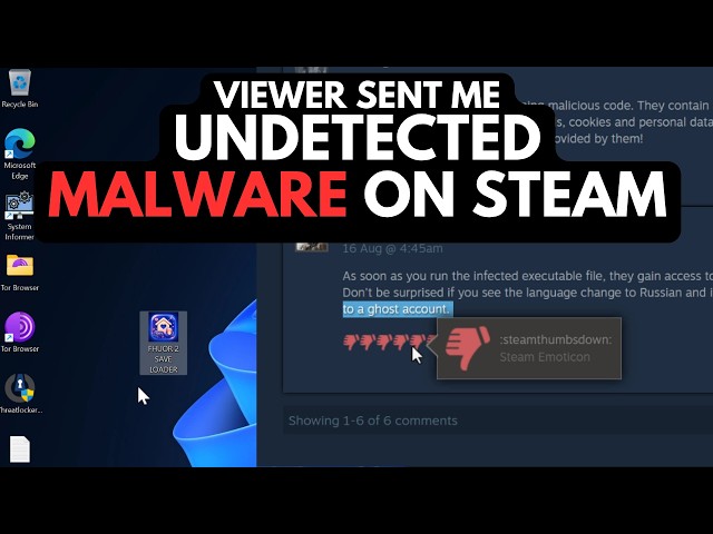 Undetected Steam Malware: Sent by Viewer