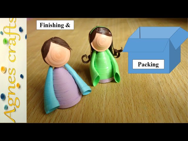 Finishing and packing quilled doll miniatures