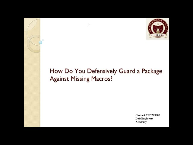 Defensively Guard a dbt Package Against Missing Macros | Data Engineering