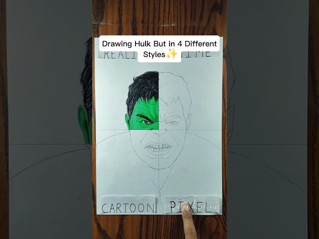 DRAWING ✨HULK✨ IN CARTOON STYLE (PART 2) #avengers #hulk #drawing