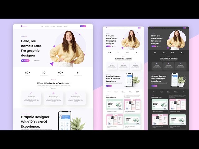 Create a Single-Page Portfolio Landing Page for Graphic Designers with HTML, CSS & JS: A Tutorial