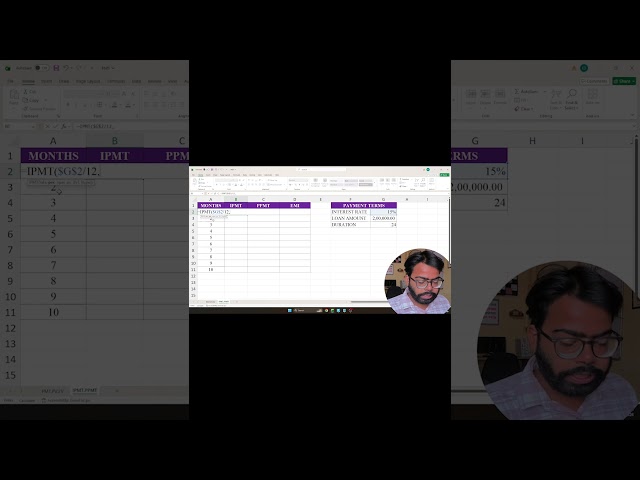 IMPT Formula in Excel | Calculate Interest Payment Easily 💰 | Excel Shorts #excel  #exceltutorial