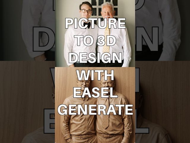 Easel Generate: Turning a Picture into a 3D design. #cnc #cncdesignsolution  #cncsoftware #3ddesigns