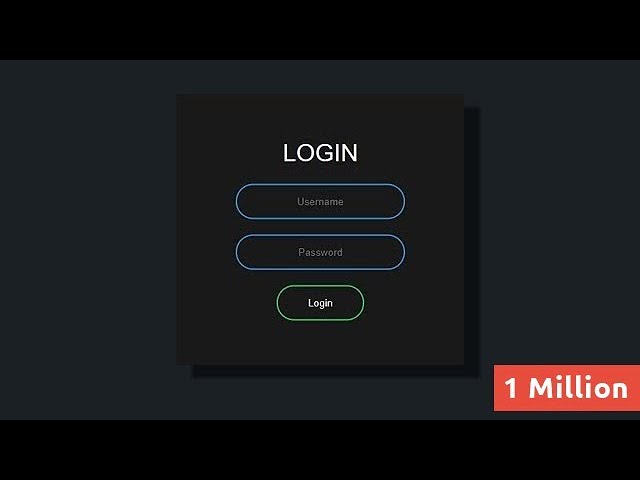 Animated Login Form Using Only HTML & CSS