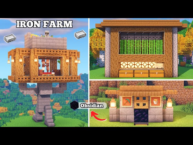 4 Automatic Farms to Start in Minecraft | Easy Tutorial