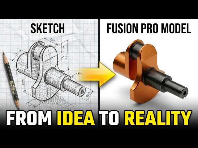 Fusion 360 Tutorial: Modeling a Crank Shaft