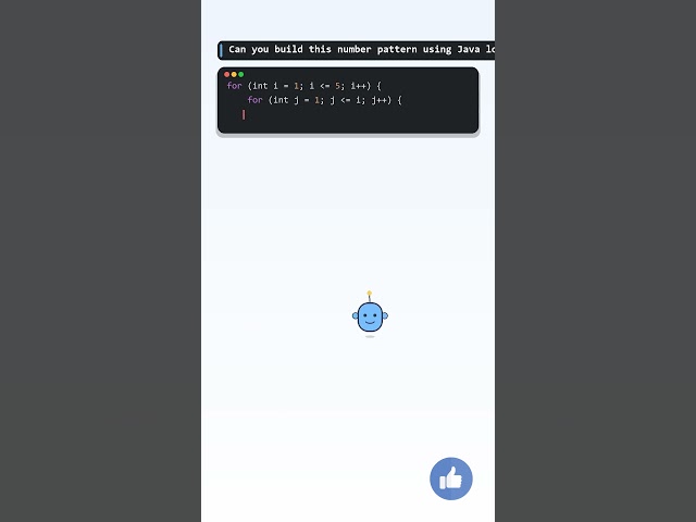 Java Increasing Number Pattern 🔢 | Nested For Loop Pattern Program | Ligash