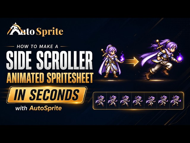 AutoSprite Tutorial 2: Make a Side-Scroller Animated Sprite Sheet in Seconds