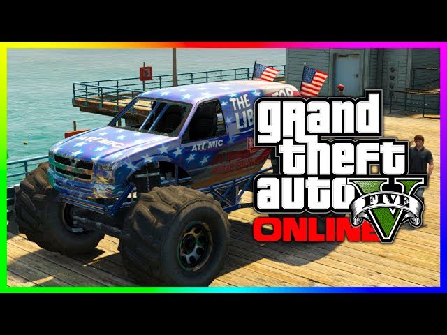 GTA 5 "The Liberator" Monster Truck Gameplay - GTA 5 Independence Day DLC! (GTA V)