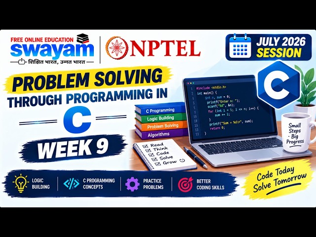 Problem Solving through Programming in C Week 9 Assignment Answers 2026 | NPTEL July 2026 | NPTEL