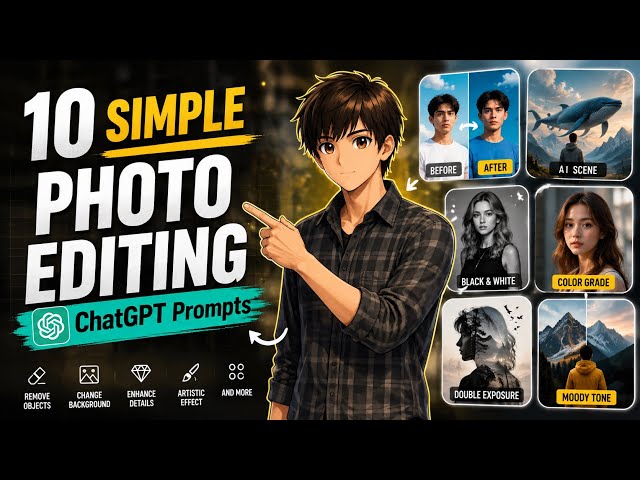10 Simple Photo Editing ChatGPT /Prompt || #chatgpt #prompt #explore