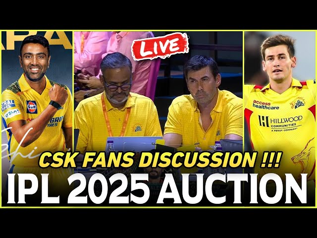 Noor Ahmad & Ashwin In CSK || IPL 2025 MEGA AUCTION LIVE