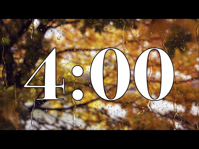 4 Minute Timer 🌧️  Fall Rain on Window | Lofi Music & Rain Sounds for Focus & Study