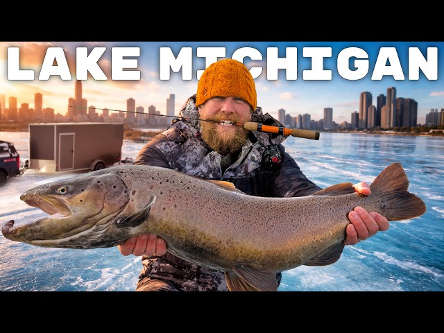 Lake Michigan Brown Trout Chicago Deep Dish - Ep. 4 On the Ice Season 2 The Road Trip