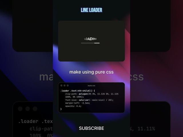 Make stunning line loader #css #shorts #coding #tailwindcss #frontend
