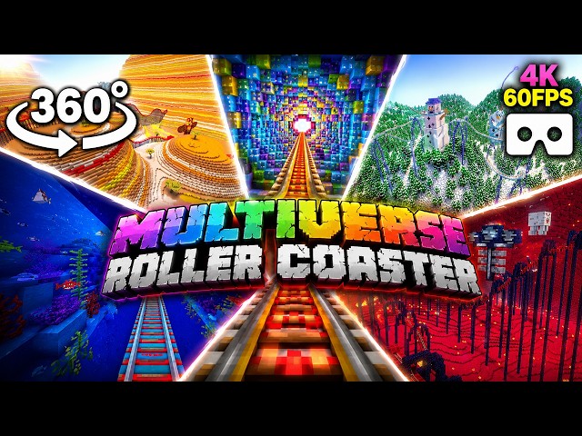 🌈Minecraft VR Multiverse Roller Coaster—The Best VR Video You've Ever Watched