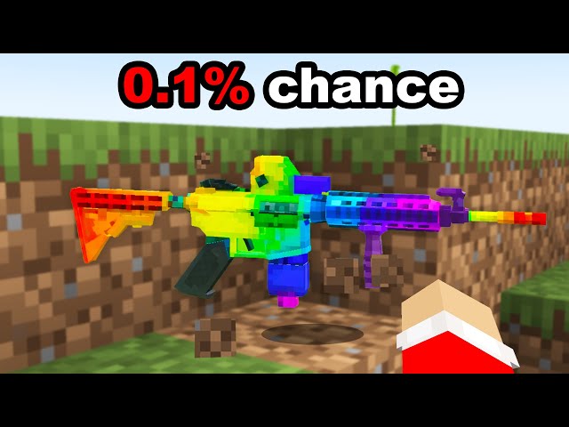 Minecraft But Drops Are Guns...