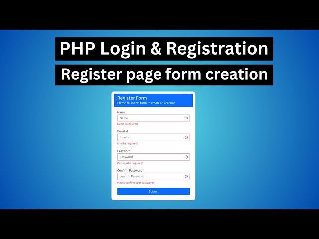 Create Responsive Registration Form Using Bootstrap 5 | Step-by-Step Tutorial