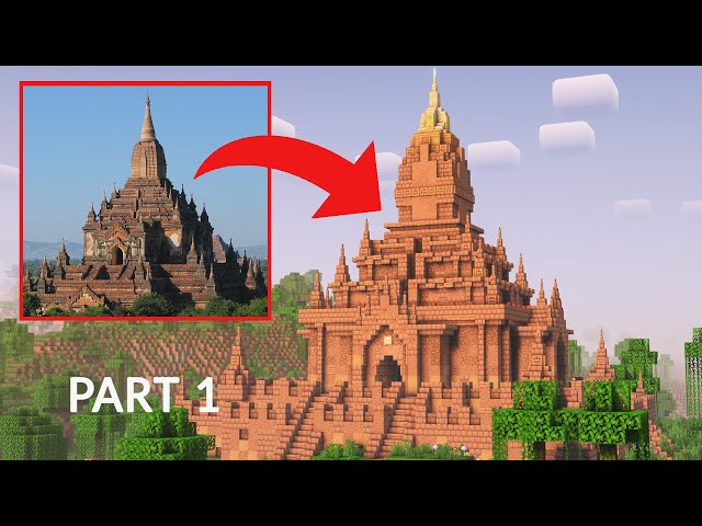 Minecraft - How to build an Indian Pagoda Mud Temple [Tutorial] - Part 1