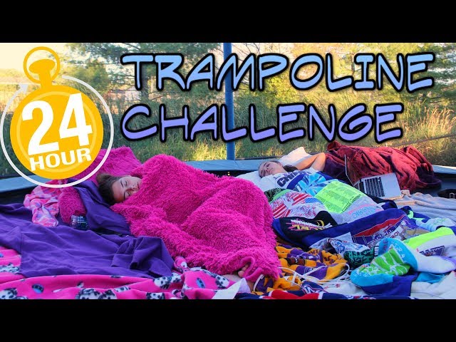 24 Hour OVERNIGHT Trampoline Challenge!