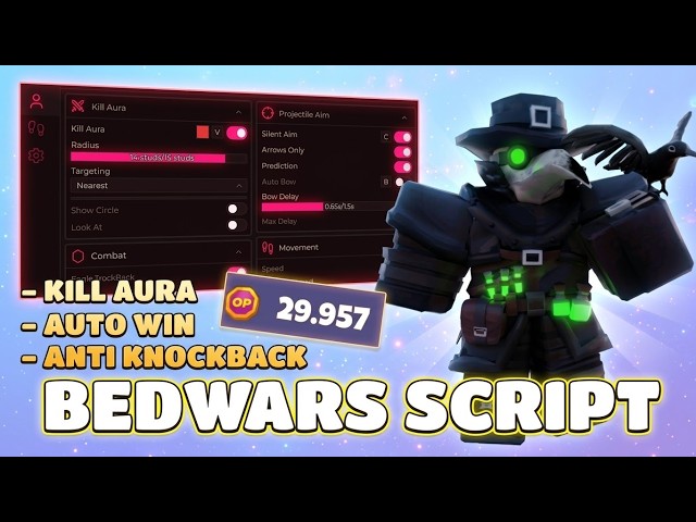 BedWars Script -  KILL AURA, AIM ASSIST, 100% WINRATE