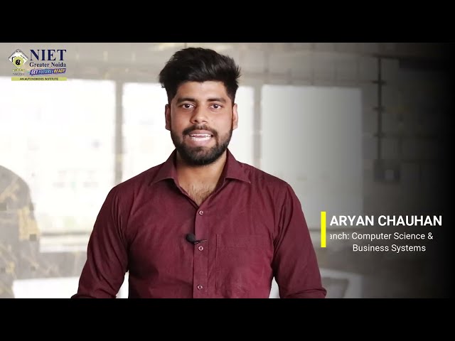 B.Tech Computer Science & Business Systems (CSBS) | Student Testimonials | NIET Gr. Noida