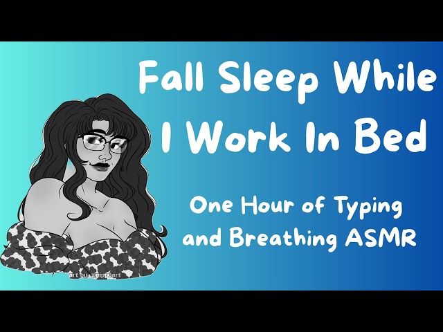 [F4M] One Hour of Typing and Breathing While You Sleep [ASMR] [Sleep Aid] [Thunderstorm] [GFE]