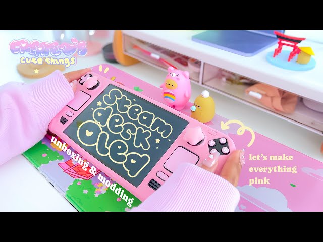Unboxing & Modding the Steam Deck Oled | Coziest Pink Setup