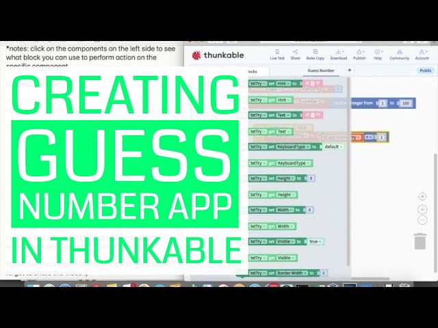 Creating Guess Number App in Thunkable X