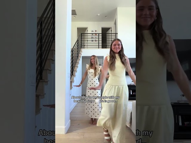 Best way to start our day 🤍 addilandon #sisters #temple #lds