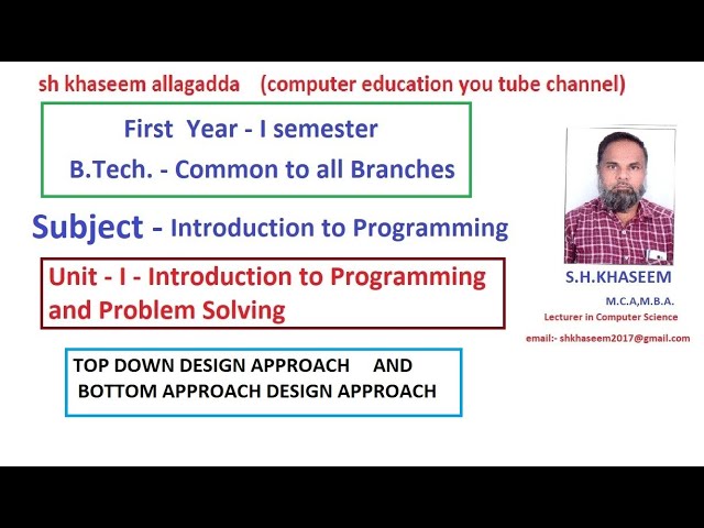 TOP DOWN DESIGN APPROACH AND BOTTOM UP DESIGN APPROACH