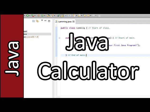 Making our first calculator - Java Programming #4 (PC / Mac 2015)