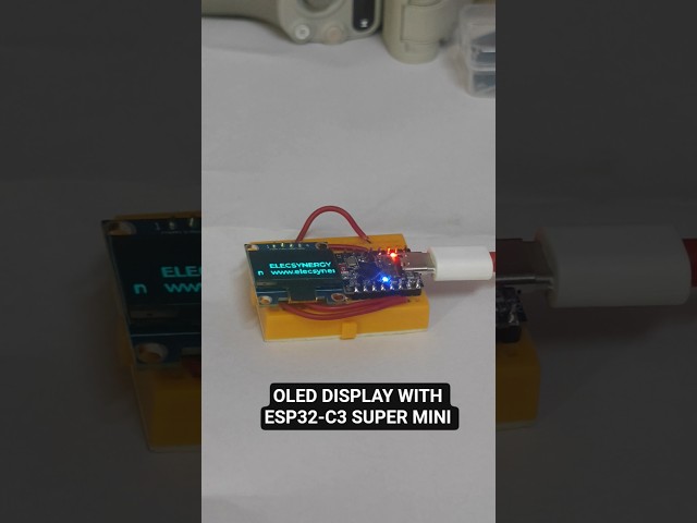 OLED DISPLAY WITH ESP32-C3 SUPER MINI 💡 #elecsynergy #oled #esp32c3 #mini #like