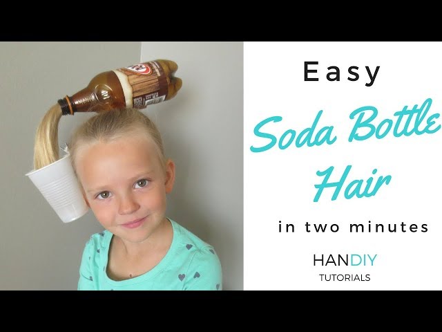 Easy Soda Bottle Hair Tutorial: Crazy Hair Day!