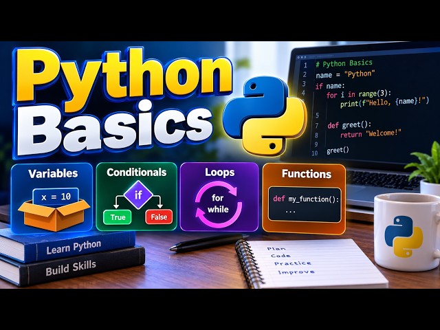 Python Basics: Variables, Conditionals, Loops & Functions