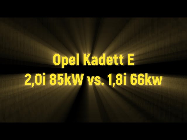 Zrychlení Opel Kadett E - 2,0i vs. 1,8i