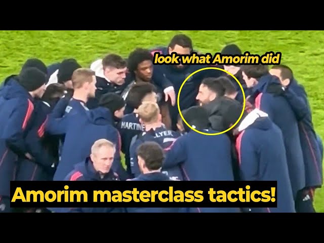 Ruben Amorim said what he had to say before the penalty shootout, look United players reaction...