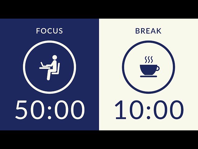 50/10 Pomodoro Timer with Brown Noise 🎧 3-Hour Study with Me for Deep Focus & ADHD ✨