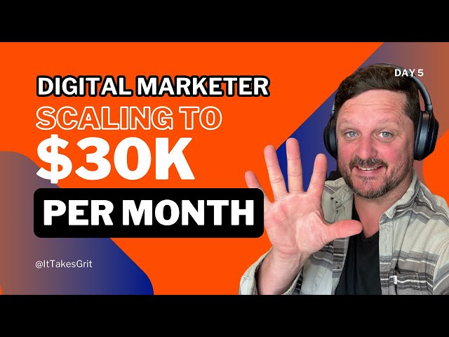 Progress! My road to $30,000 per month as a digital marketer - Day 5
