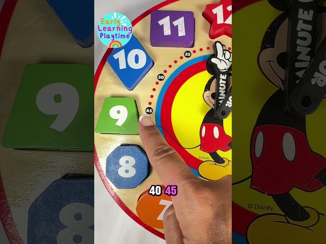 Clock activity | Counting, Colors, Telling Time #learnenglishforkids #preschoollearning #mickey