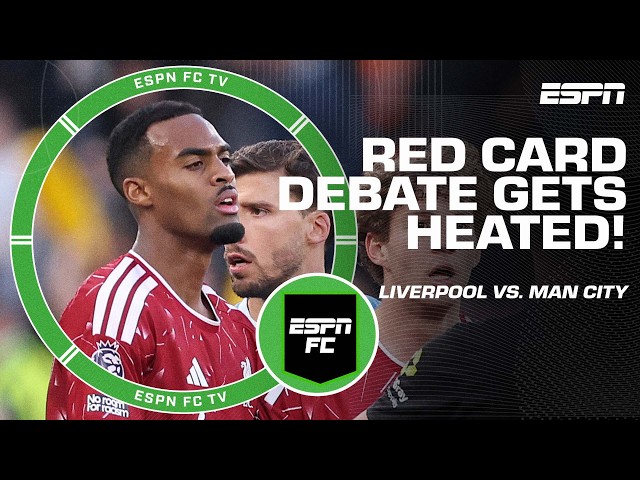 Gravenberch red sparks HEATED Burley & Nicol CLASH 😳 Liverpool 0-3 Man City REACTION | ESPN FC