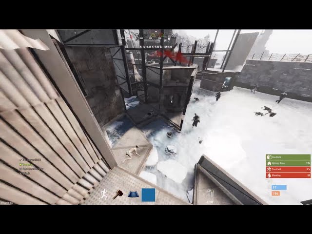 1v7 raid defense at 2 am (console rust)