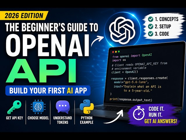The Beginner's Guide to OpenAI API (2026) | Build Your First AI App with Python